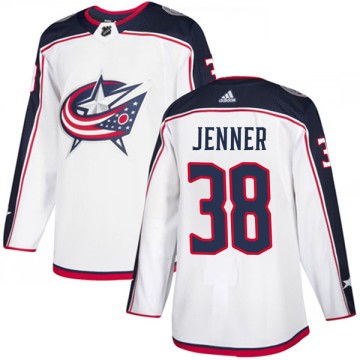 Authentic Adidas Men's Boone Jenner Columbus Blue Jackets Away Jersey - White