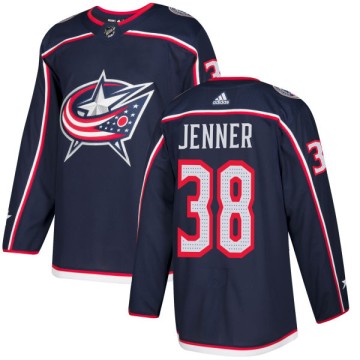 Authentic Adidas Men's Boone Jenner Columbus Blue Jackets Jersey - Navy