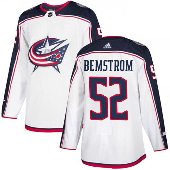 Authentic Adidas Men's Emil Bemstrom Columbus Blue Jackets Away Jersey - White