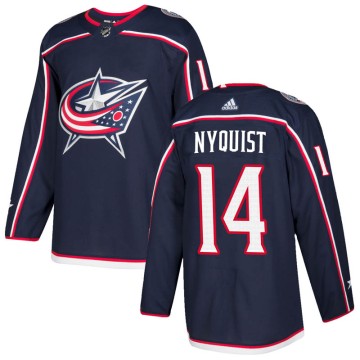 Authentic Adidas Men's Gustav Nyquist Columbus Blue Jackets Home Jersey - Navy