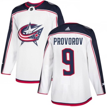 Authentic Adidas Men's Ivan Provorov Columbus Blue Jackets Away Jersey - White