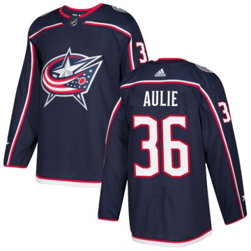 Authentic Adidas Men's Keith Aulie Columbus Blue Jackets Home Jersey - Navy