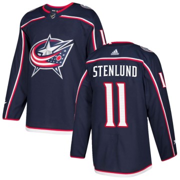 Authentic Adidas Men's Kevin Stenlund Columbus Blue Jackets Home Jersey - Navy