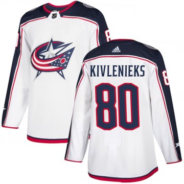 Authentic Adidas Men's Matiss Kivlenieks Columbus Blue Jackets Away Jersey - White