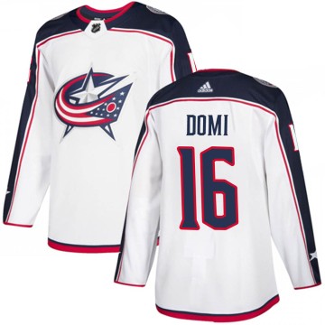 Authentic Adidas Men's Max Domi Columbus Blue Jackets Away Jersey - White
