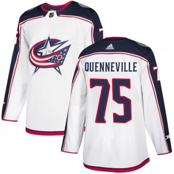 Authentic Adidas Men's Peter Quenneville Columbus Blue Jackets Away Jersey - White
