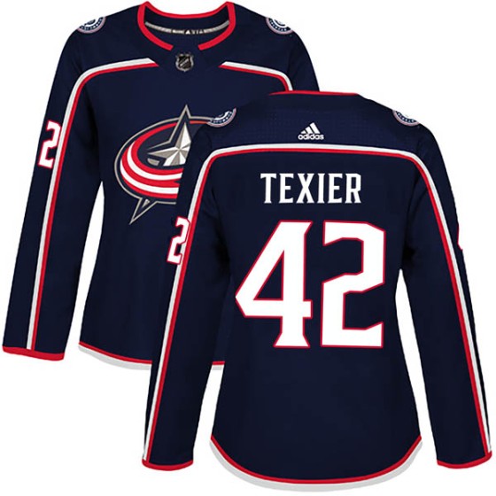 Authentic Adidas Women's Alexandre Texier Columbus Blue Jackets Home Jersey - Navy
