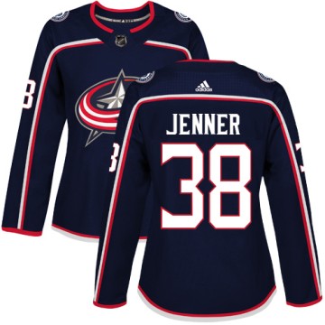 Authentic Adidas Women's Boone Jenner Columbus Blue Jackets Home Jersey - Navy Blue
