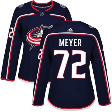 Authentic Adidas Women's Carson Meyer Columbus Blue Jackets Home Jersey - Navy