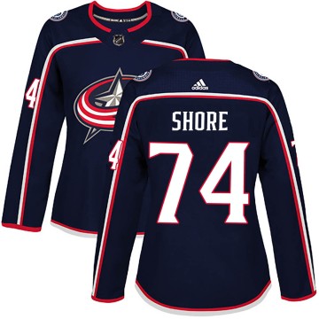 Authentic Adidas Women's Devin Shore Columbus Blue Jackets ized Home Jersey - Navy