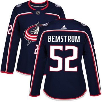 Authentic Adidas Women's Emil Bemstrom Columbus Blue Jackets Home Jersey - Navy
