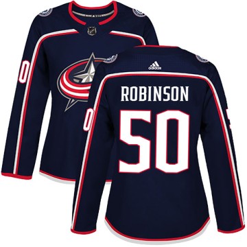 Authentic Adidas Women's Eric Robinson Columbus Blue Jackets Home Jersey - Navy