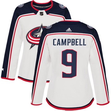 Authentic Adidas Women's Gregory Campbell Columbus Blue Jackets Away Jersey - White