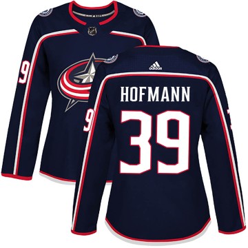 Authentic Adidas Women's Gregory Hofmann Columbus Blue Jackets Home Jersey - Navy