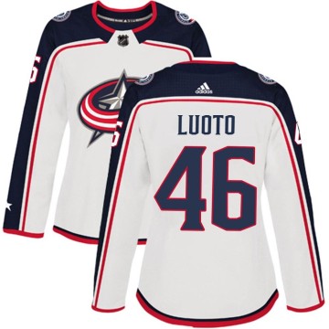 Authentic Adidas Women's Joona Luoto Columbus Blue Jackets Away Jersey - White