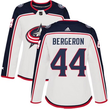 Authentic Adidas Women's Marc-Andre Bergeron Columbus Blue Jackets Away Jersey - White