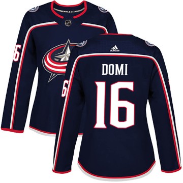 Authentic Adidas Women's Max Domi Columbus Blue Jackets Home Jersey - Navy