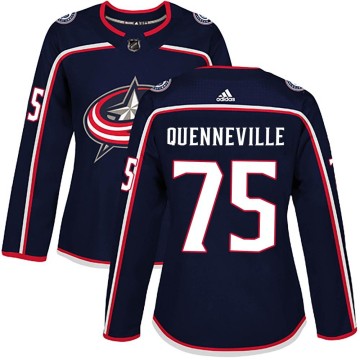Authentic Adidas Women's Peter Quenneville Columbus Blue Jackets Home Jersey - Navy