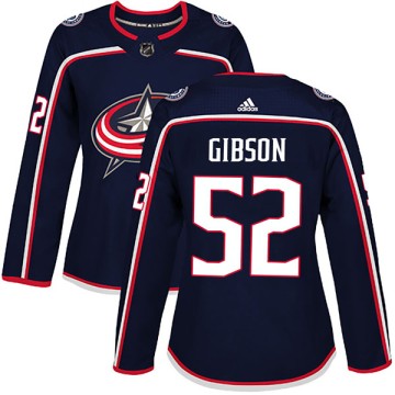 Authentic Adidas Women's Stephen Gibson Columbus Blue Jackets Home Jersey - Navy