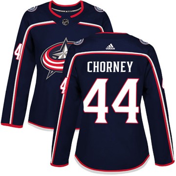 Authentic Adidas Women's Taylor Chorney Columbus Blue Jackets Home Jersey - Navy