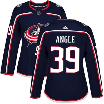Authentic Adidas Women's Tyler Angle Columbus Blue Jackets Home Jersey - Navy