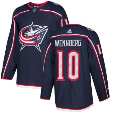 Authentic Adidas Youth Alexander Wennberg Columbus Blue Jackets Home Jersey - Navy Blue