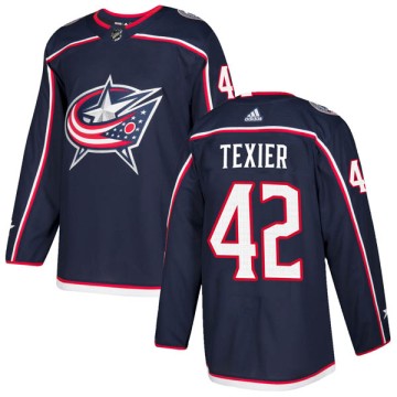Authentic Adidas Youth Alexandre Texier Columbus Blue Jackets Home Jersey - Navy