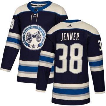 Authentic Adidas Youth Boone Jenner Columbus Blue Jackets Alternate Jersey - Navy