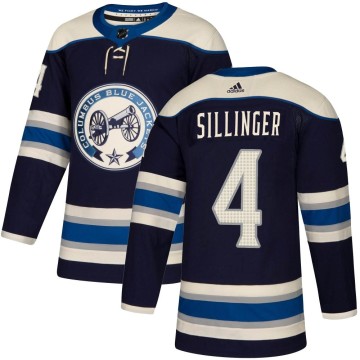 Authentic Adidas Youth Cole Sillinger Columbus Blue Jackets Alternate Jersey - Navy