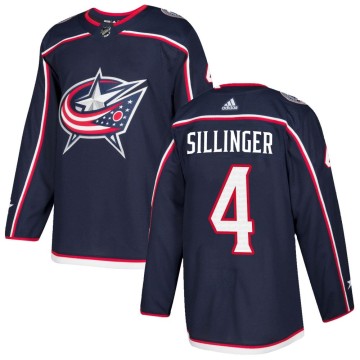 Authentic Adidas Youth Cole Sillinger Columbus Blue Jackets Home Jersey - Navy