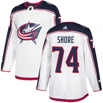 Authentic Adidas Youth Devin Shore Columbus Blue Jackets ized Away Jersey - White