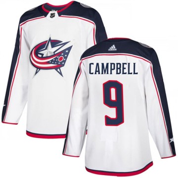 Authentic Adidas Youth Gregory Campbell Columbus Blue Jackets Away Jersey - White
