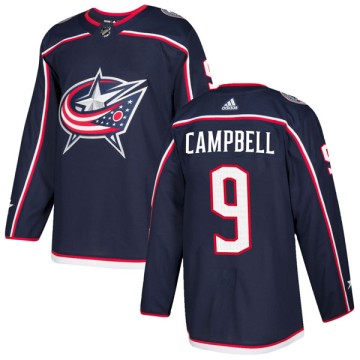 Authentic Adidas Youth Gregory Campbell Columbus Blue Jackets Home Jersey - Navy