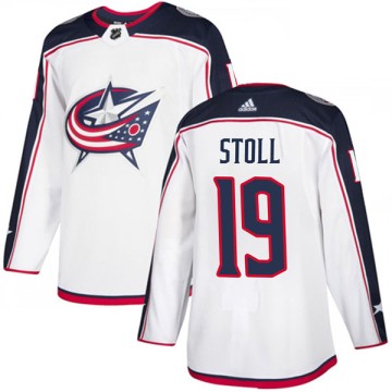 Authentic Adidas Youth Jarret Stoll Columbus Blue Jackets Away Jersey - White
