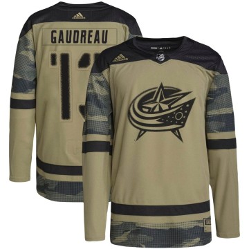 Authentic Adidas Youth Johnny Gaudreau Columbus Blue Jackets Military Appreciation Practice Jersey - Camo