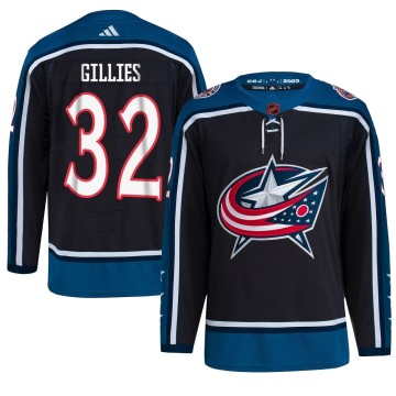 Authentic Adidas Youth Jon Gillies Columbus Blue Jackets Reverse Retro 2.0 Jersey - Black