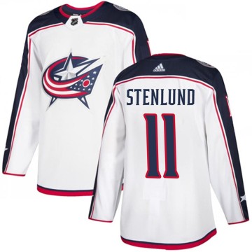 Authentic Adidas Youth Kevin Stenlund Columbus Blue Jackets Away Jersey - White