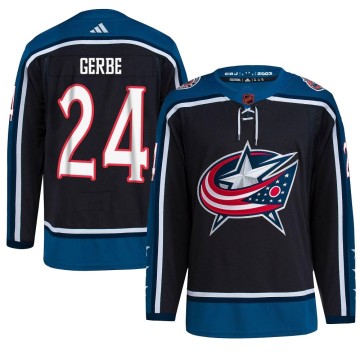 Authentic Adidas Youth Nathan Gerbe Columbus Blue Jackets Reverse Retro 2.0 Jersey - Black