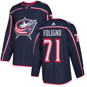Authentic Adidas Youth Nick Foligno Columbus Blue Jackets Home Jersey - Navy Blue