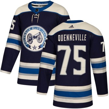 Authentic Adidas Youth Peter Quenneville Columbus Blue Jackets Alternate Jersey - Navy