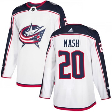 Authentic Adidas Youth Riley Nash Columbus Blue Jackets Away Jersey - White