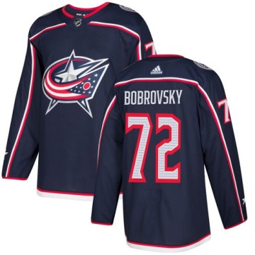Authentic Adidas Youth Sergei Bobrovsky Columbus Blue Jackets Home Jersey - Navy Blue