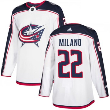 Authentic Adidas Youth Sonny Milano Columbus Blue Jackets Away Jersey - White