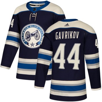 Authentic Adidas Youth Vladislav Gavrikov Columbus Blue Jackets Alternate Jersey - Navy