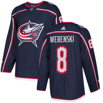 Authentic Adidas Youth Zach Werenski Columbus Blue Jackets Home Jersey - Navy Blue