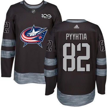 Authentic Youth Mikael Pyyhtia Columbus Blue Jackets 1917-2017 100th Anniversary Jersey - Black