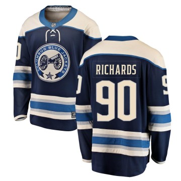 Breakaway Fanatics Branded Men's Justin Richards Columbus Blue Jackets Alternate Jersey - Blue
