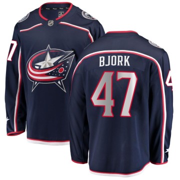 Breakaway Fanatics Branded Men's Marcus Bjork Columbus Blue Jackets Home Jersey - Navy