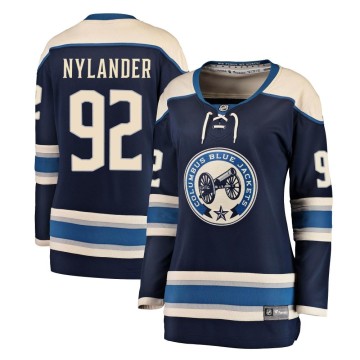 Breakaway Fanatics Branded Women's Alexander Nylander Columbus Blue Jackets Alternate Jersey - Navy