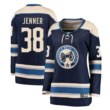 Breakaway Fanatics Branded Women's Boone Jenner Columbus Blue Jackets Alternate Jersey - Navy